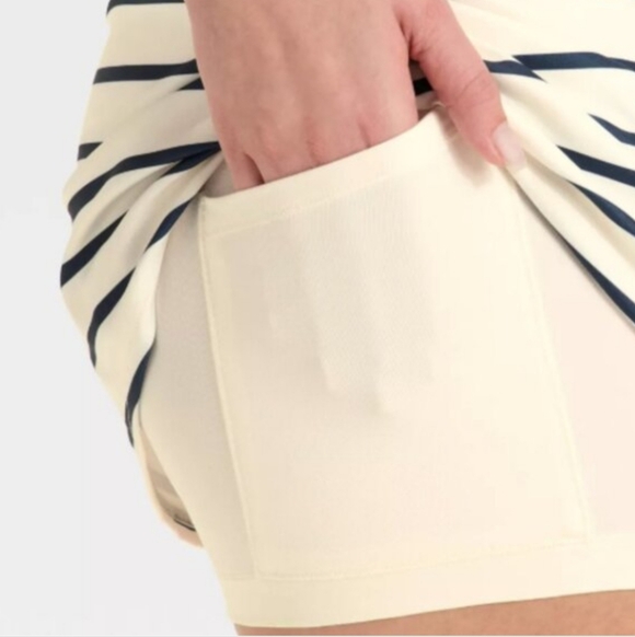 All In Motion High Neck Navy Striped Mini  Active Dress Size XS - Picture 3 of 5